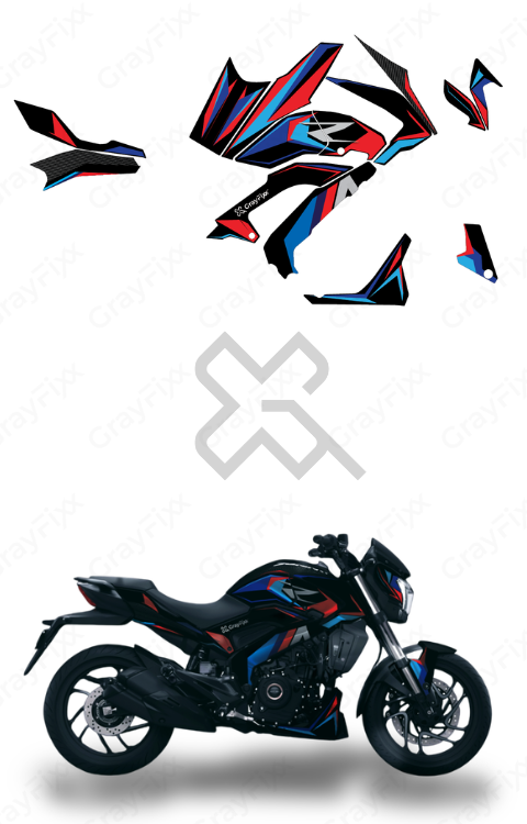 R Edition Full Body Sticker Compatible with Dominar 250/400 | Made in Premium Vinyl with FPF (Fade Protection Film), Precut Sticker, Waterproof, Pack of 1 Compatible with Both Side